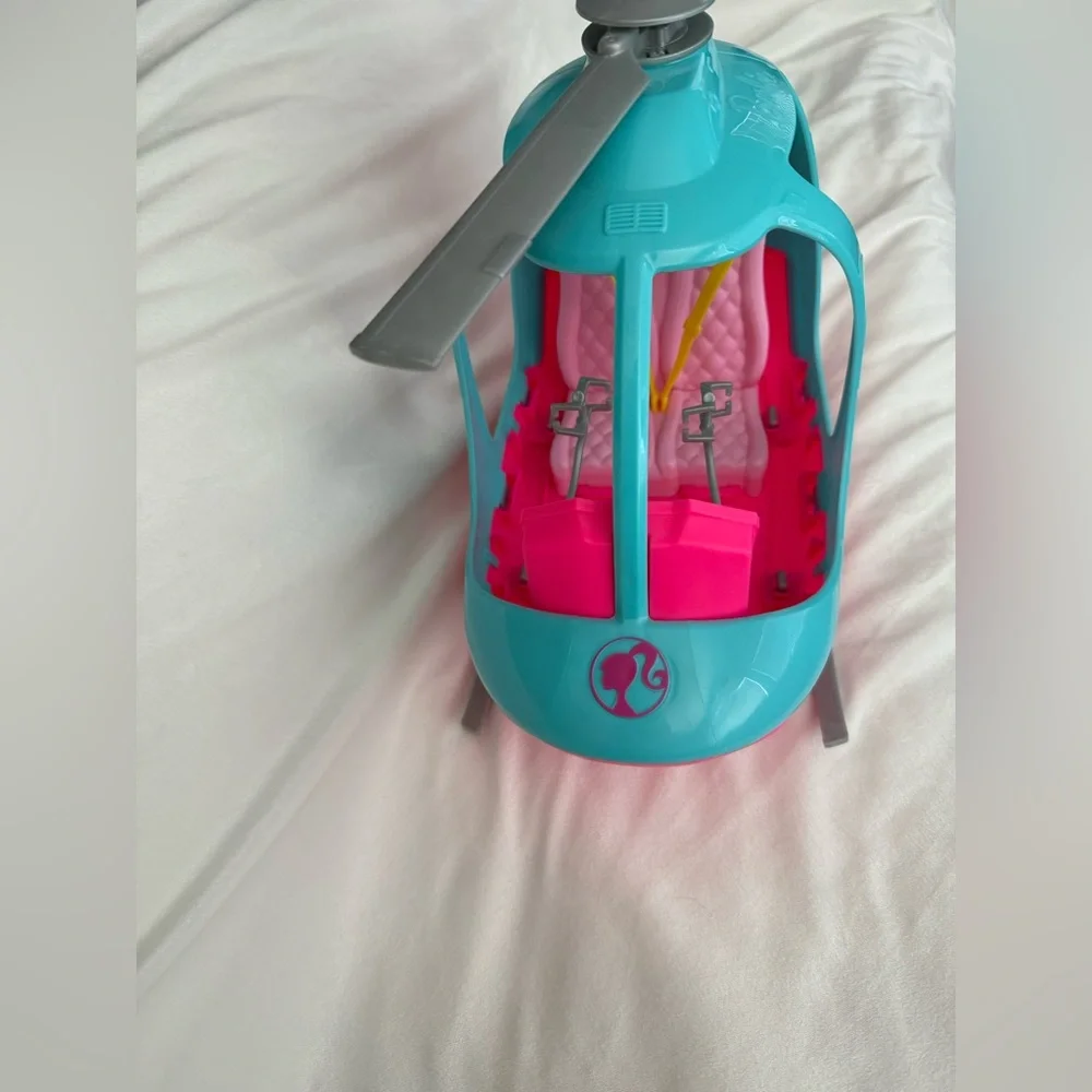 Mattel Pink and Blue Helicopter Vehicle Toy